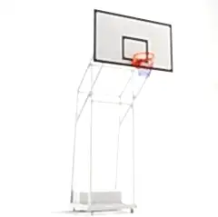 Basketbol Potası 4 Direk Tekerlekli, Ağırlıklı,  Seyyar Fiber Panya Panya 105 x180 cm