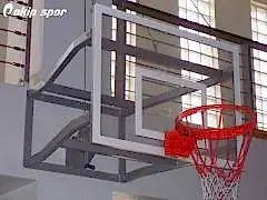 Basketbol Potası Duvara Montaj Antreman 10 mm Cam (Ak) Panya 90 x 120 cm Yükseklik Ayarlı