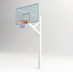 Basketbol  Potası  Tek Direk Profil 15 mm Cam (Ak)