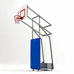 Basketbol Potası 4 Direk Tekerlekli,Ağırlıklı,Seyyar 18mm MDF Amerikan Panya 90x120 cm 20 Sabit Çember Yükselik Ayarlanabilir