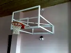 Basketbol Potası Duvara Montaj Yükseklik Ayarlı Katlanabilir Mekanik 10 mm Cam (Ak)  Panya 105 x 180 cm