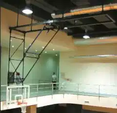 Basketbol Potası Tavana Montaj Mekanik Rediktörlü 15 mm Cam (Ak) Panya 105 x 180 cm