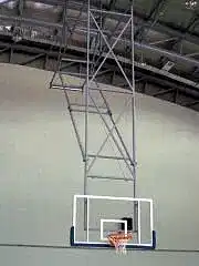 Basketbol Potası Tavana Montaj Elektrik Tüp Motorlu 20mm  Cam (Ak) Panya 105 x 180 cm