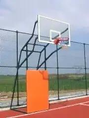 105 x 180 cm Basketbol Potası  4 Direk Sabit 15 mm Cam (Ak) Panya