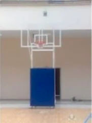 Basketbol Potası 4 Direk Tekerlekli, Ağırlıklı, Seyyar  10 mm Cam (Ak) Panya 105x180